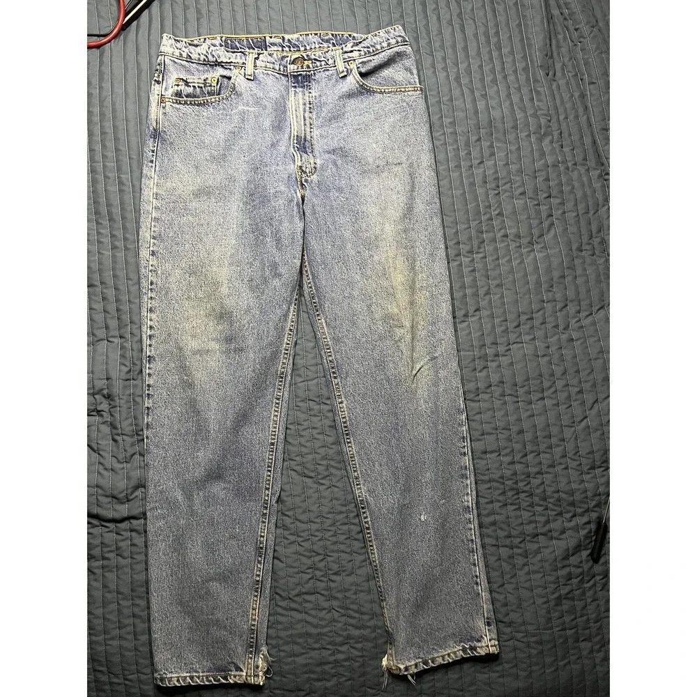Vintage Levi's 550 Denim Jeans Men's Size 40x34 Relaxed Fit Tapered Leg